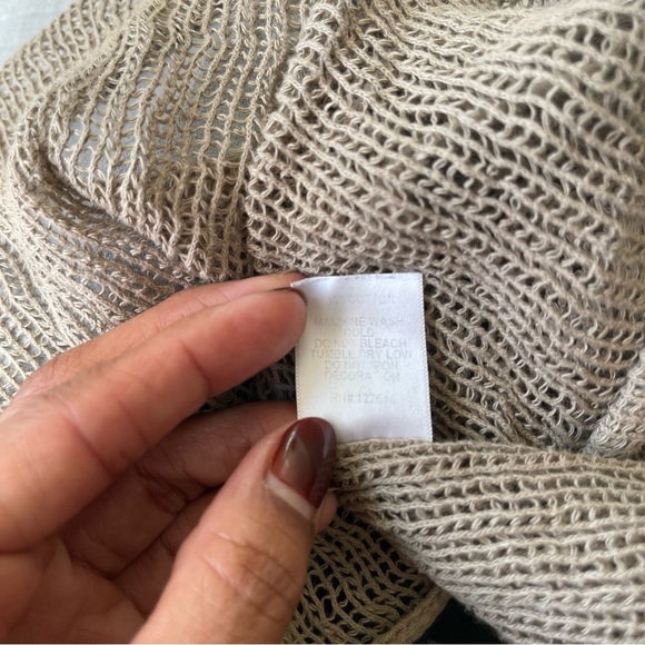 Seneca Rising Open Knit Tank Barneys NY Minimalist Linen Boho Crop Top Organic - Picture 7 of 7